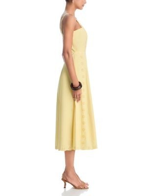 Aqua Embroidered Midi Dress - Exclusive