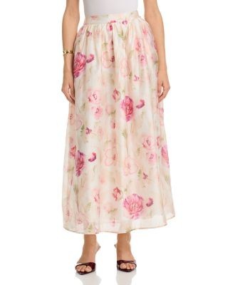 Aqua Rose Maxi Skirt - Exclusive