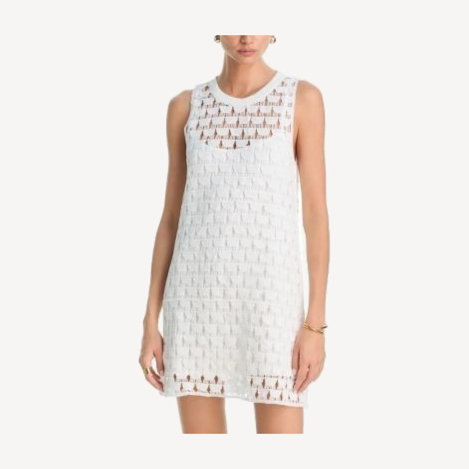 Aqua Fan Crochet Mini Dress - Exclusive