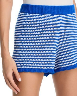 Aqua Stripe Crochet Shorts - Exclusive