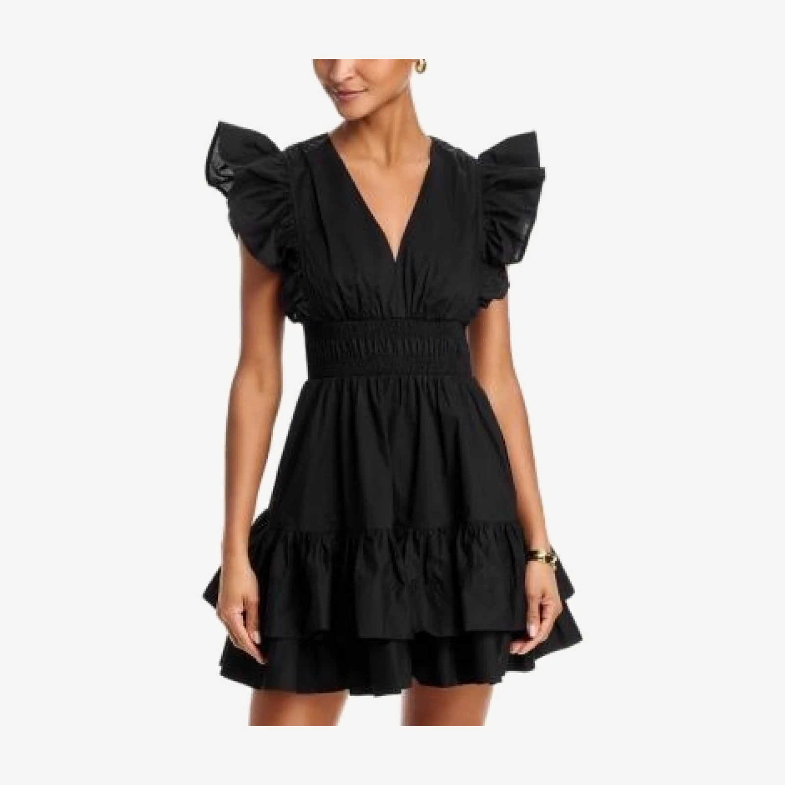 Aqua Flutter Sleeve Mini Dress - Exclusive