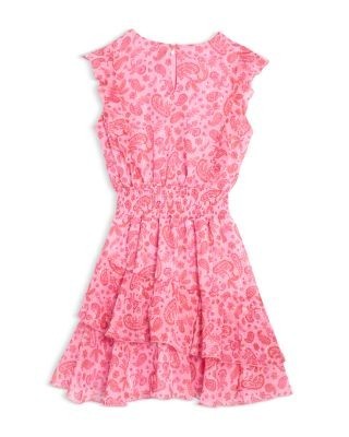 Aqua Girls' Sleeveless Ruffled Mini Dress, Little Kid, Big Kid - Exclusive