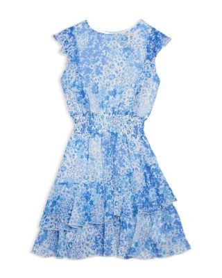Aqua Girls' Sleeveless Ruffled Mini Dress, Little Kid, Big Kid - Exclusive