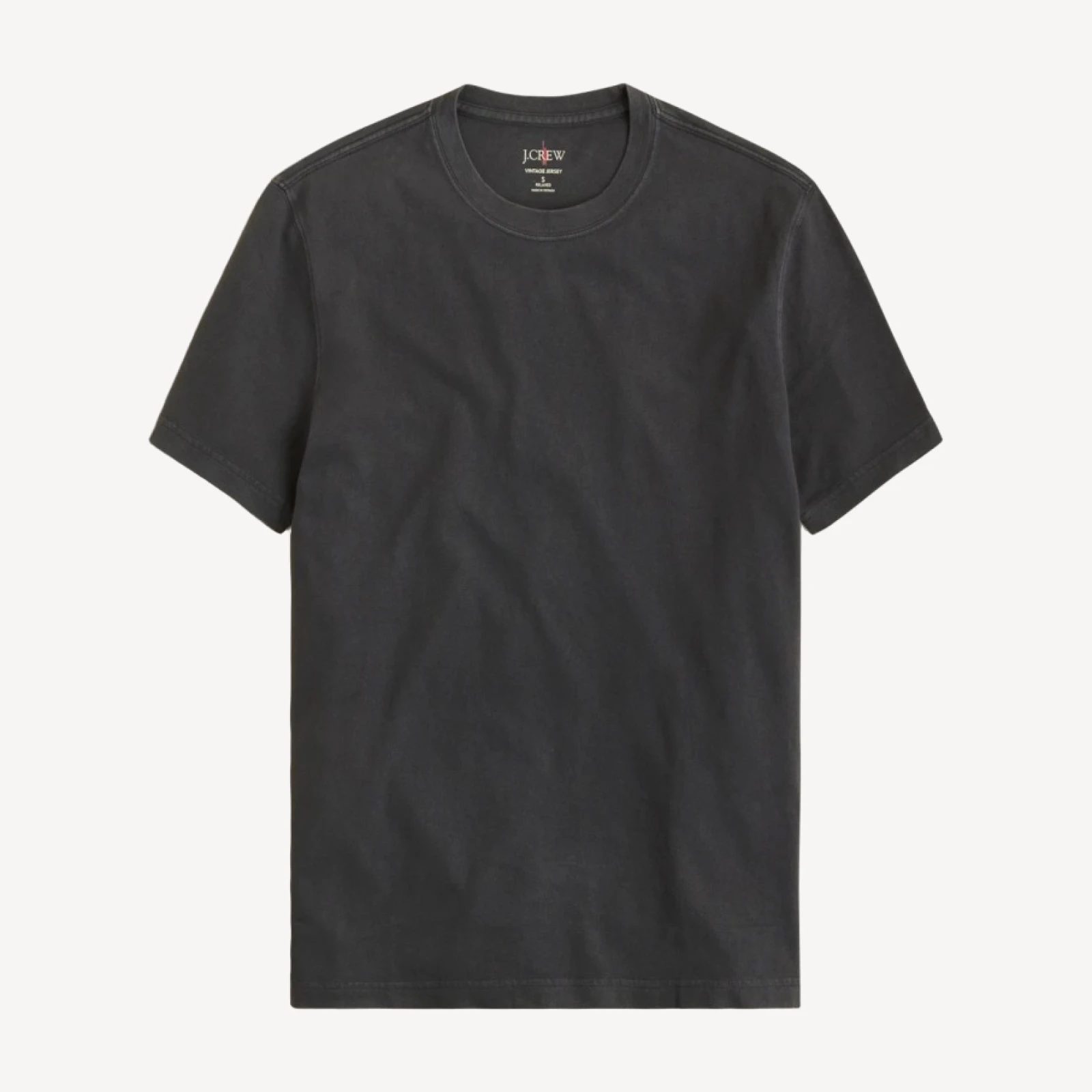 Vintage-wash cotton short-sleeve T-shirt