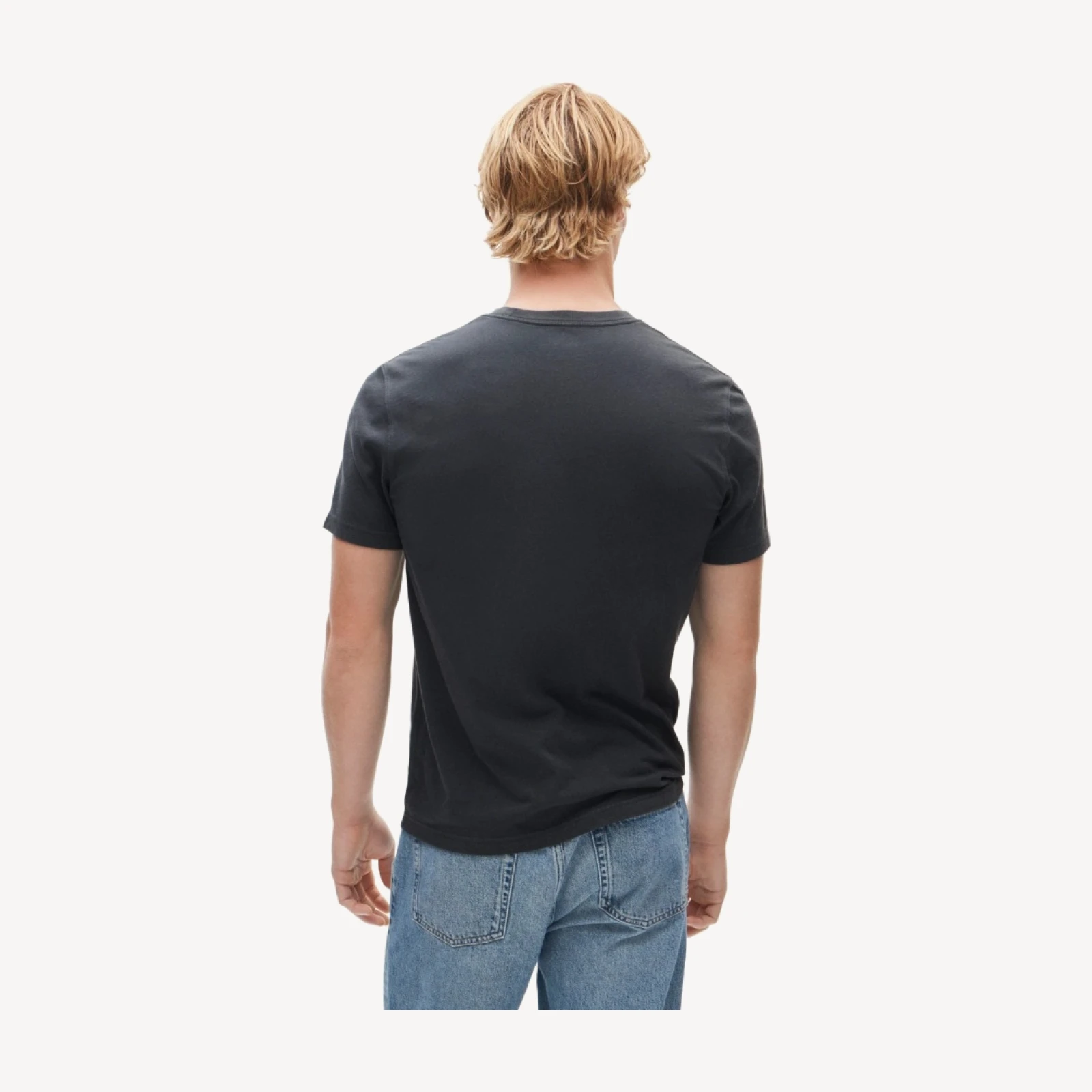 Vintage-wash cotton short-sleeve T-shirt