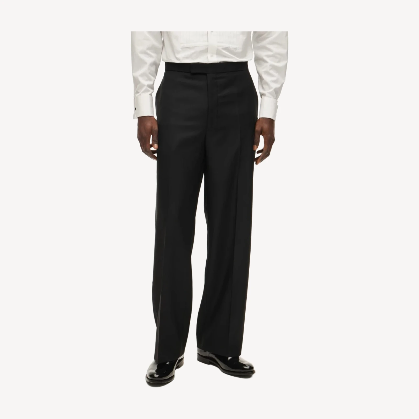 Relaxed-fit tuxedo pant in Italian wool