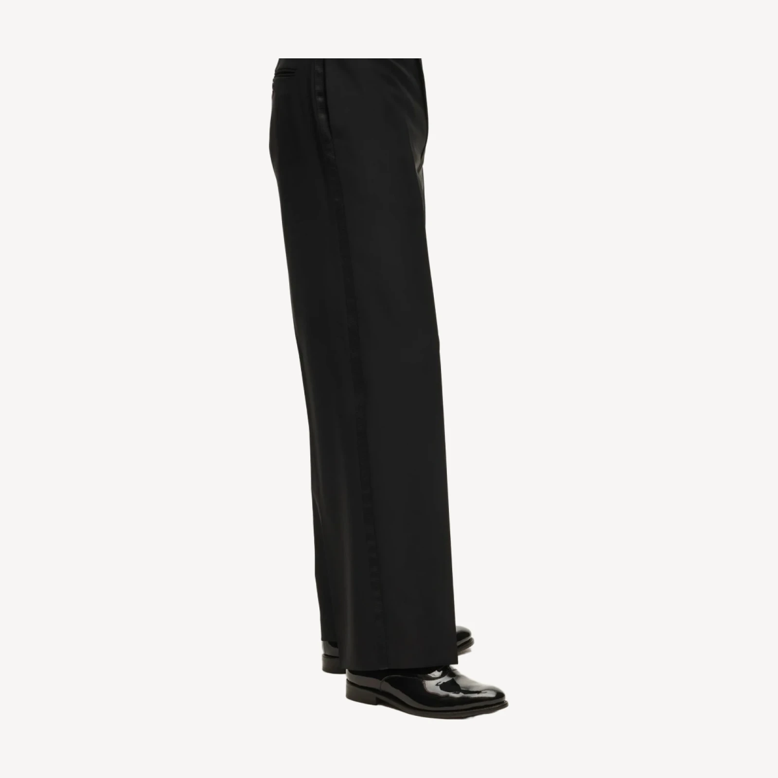 Relaxed-fit tuxedo pant in Italian wool