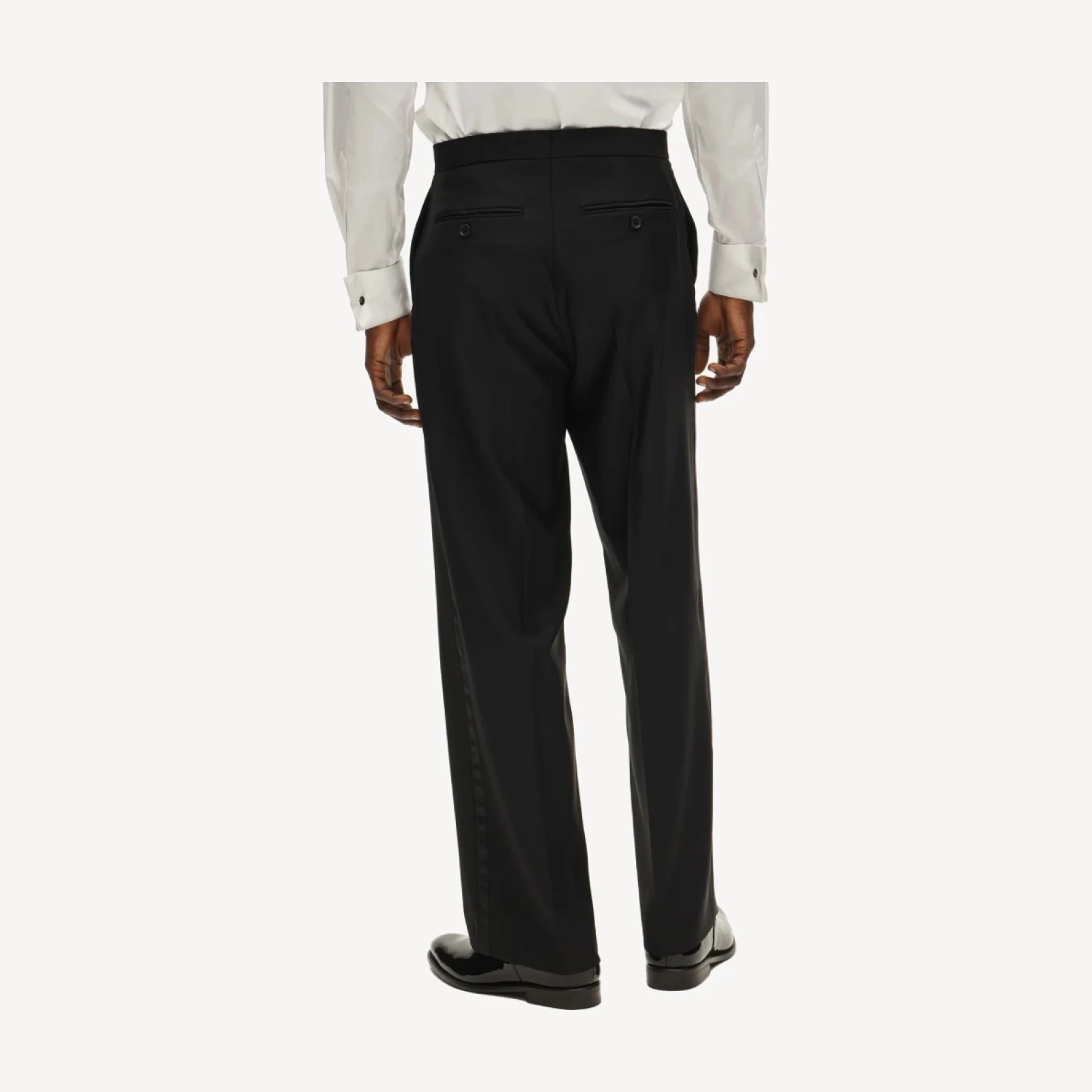Relaxed-fit tuxedo pant in Italian wool