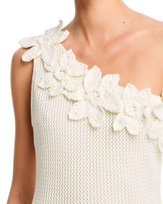 Aqua Crochet 3D Flower Midi Dress - Exclusive