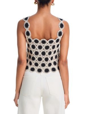 Aqua Circle Crochet Tank Top - Exclusive