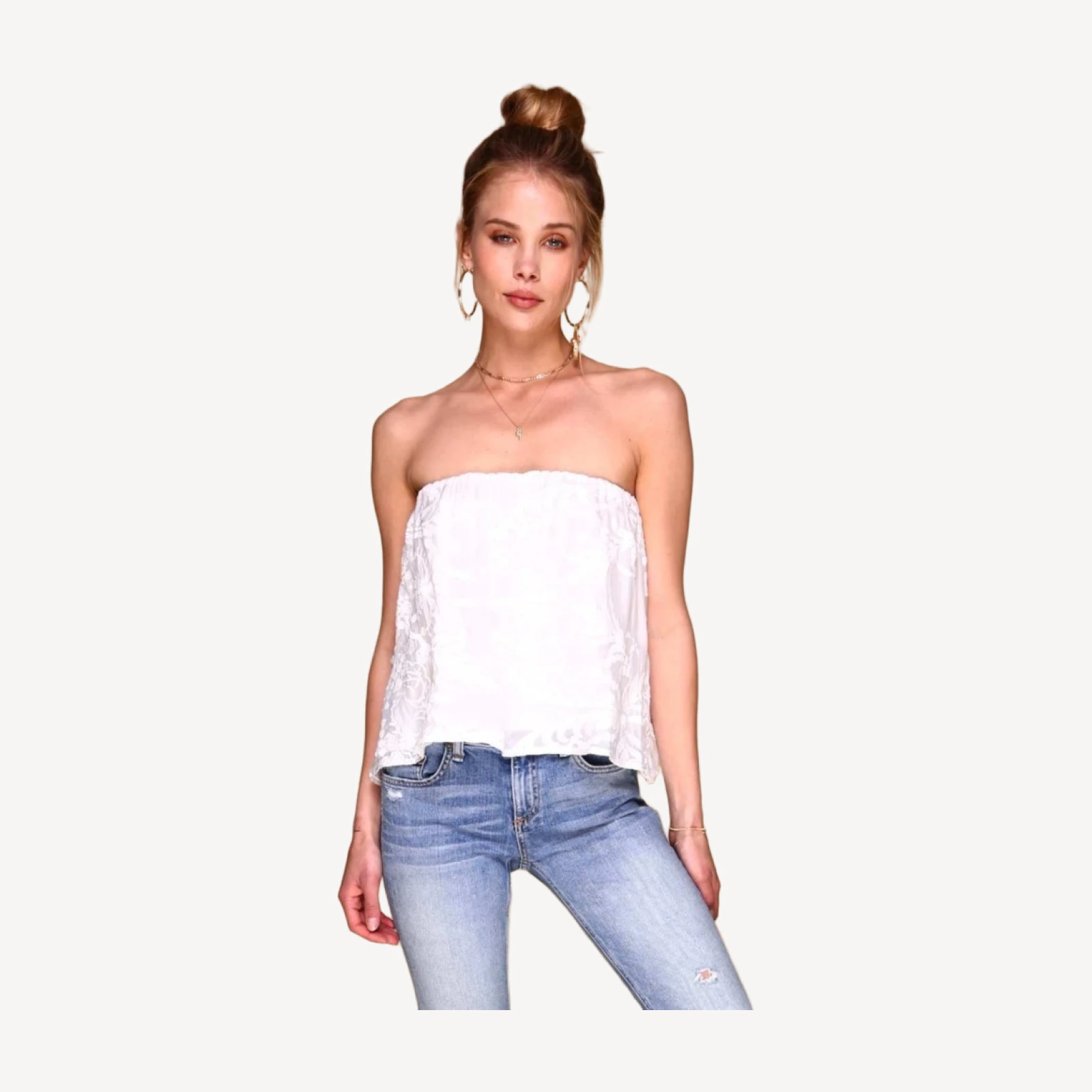 Blossom Top | White Embroidery