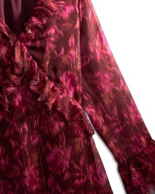 Aqua Girls' Long Sleeved Ruffled Dress, Big Kid - Exclusive