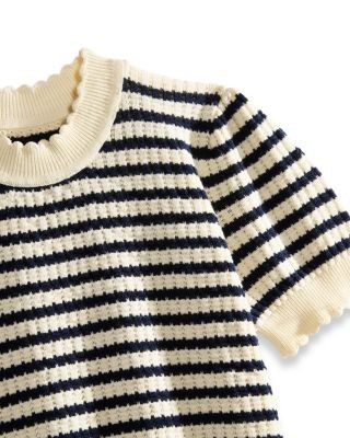 Aqua Girls' Striped Short Sleeved Sweater, Big Kid - Exclusive