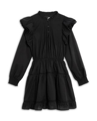 Aqua Girls' Ruffled Long Sleeved Dress, Big Kid - Exclusive