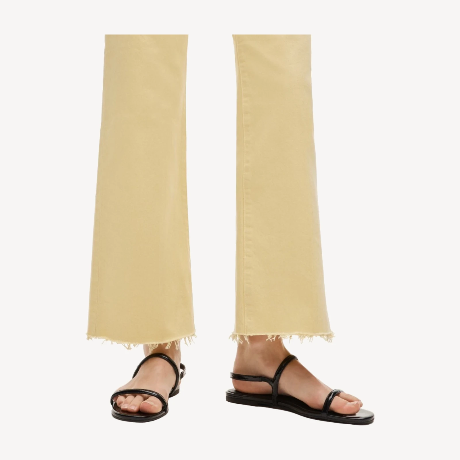 Garment-dyed Charley kickout cropped jean