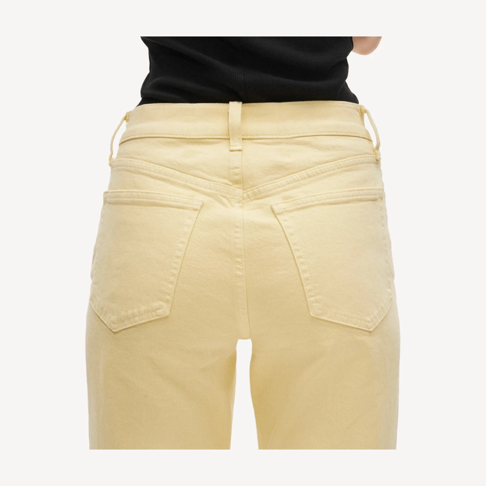 Garment-dyed Charley kickout cropped jean