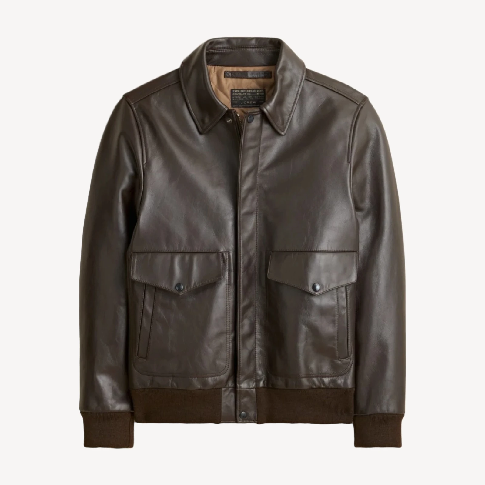 Flight jacket in Italian leather