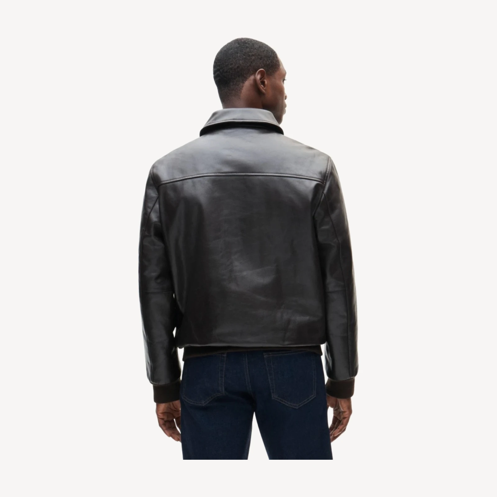 Flight jacket in Italian leather