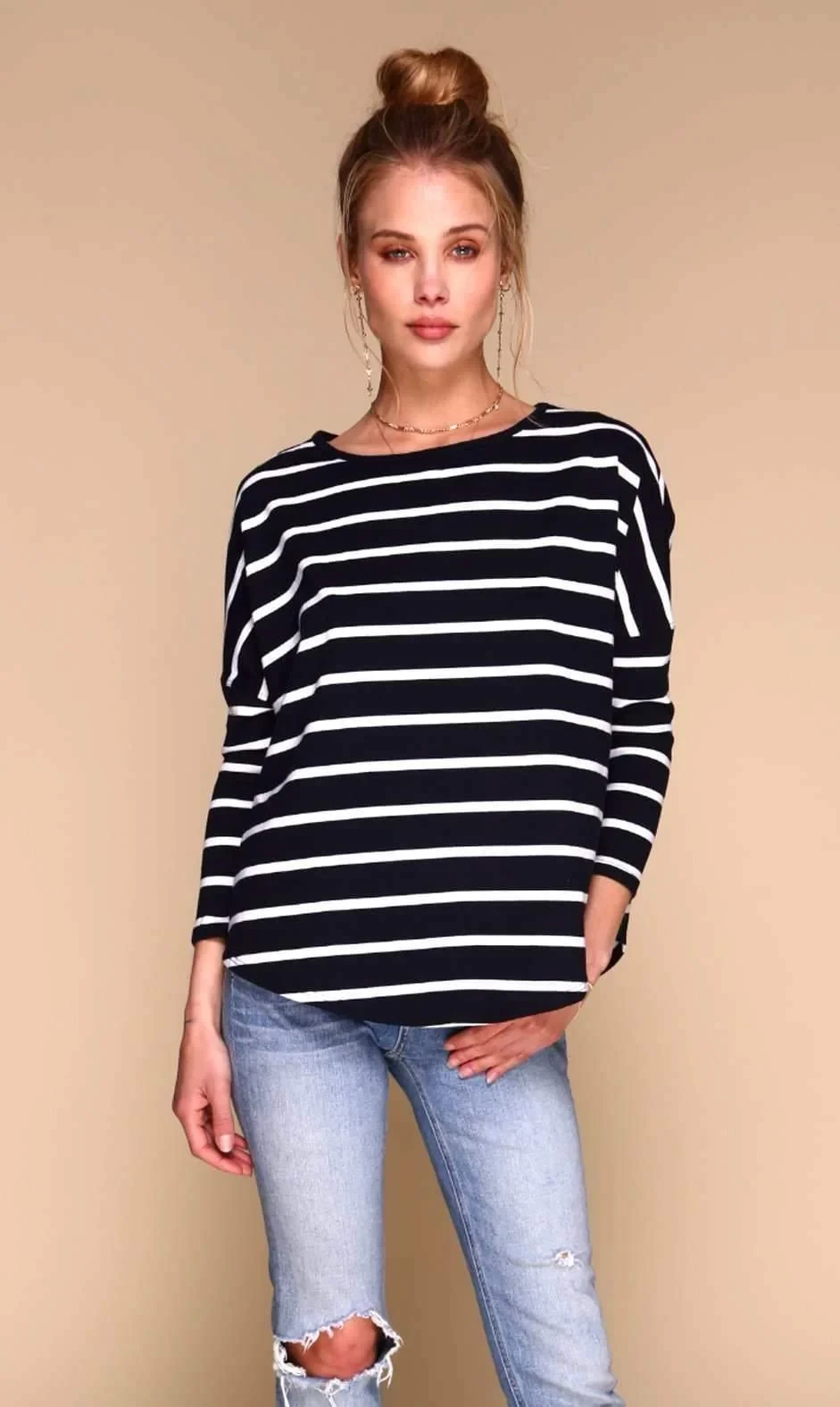 Tom Sweater | Navy & White