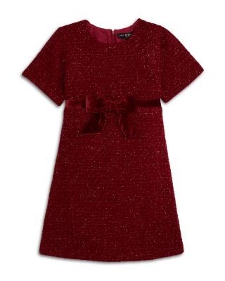 Aqua x Nicky Hilton Girls' Short Sleeved Bow Waist Dress, Little Kid, Big Kid - Exclusive