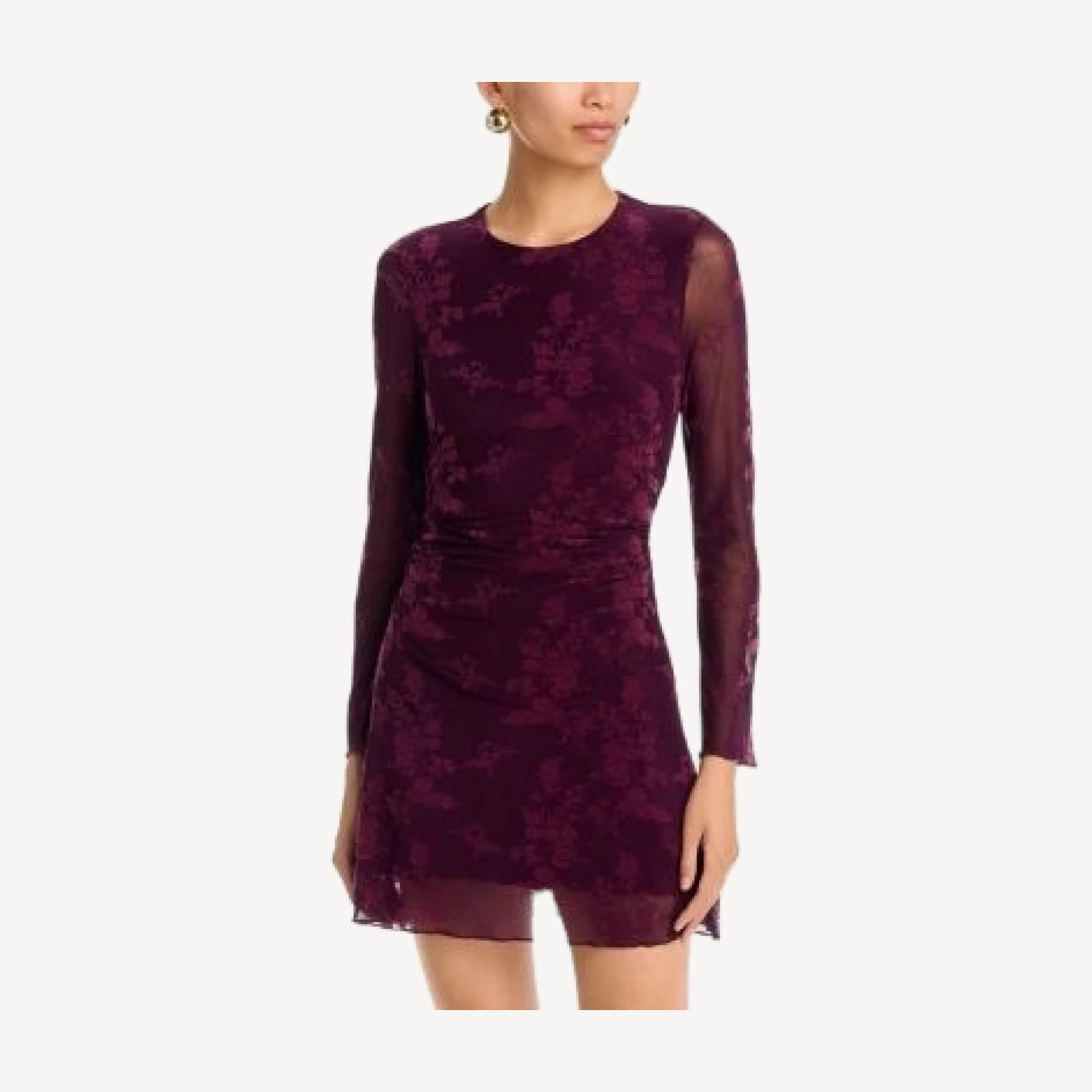 Aqua Floral Jacquard Mesh Mini Dress - Exclusive