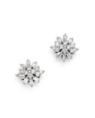 Bloomingdale's Fine Collection Diamond Mosaic Stud Earrings in 14K White Gold, 0.25 tcw