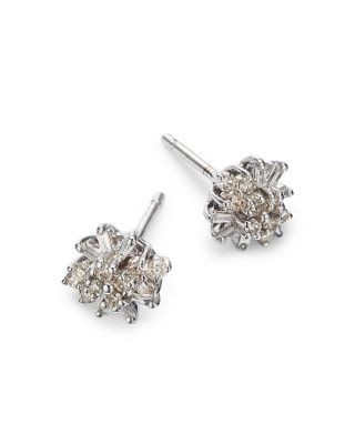 Bloomingdale's Fine Collection Diamond Mosaic Stud Earrings in 14K White Gold, 0.25 tcw