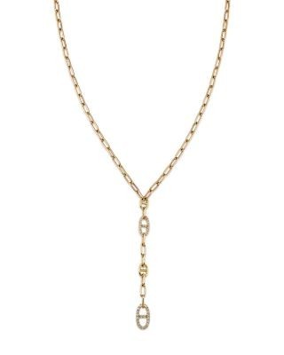 Bloomingdale's Fine Collection Diamond Link Lariat Necklace in 14K Yellow Gold, 0.50 ct.