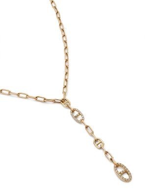 Bloomingdale's Fine Collection Diamond Link Lariat Necklace in 14K Yellow Gold, 0.50 ct.