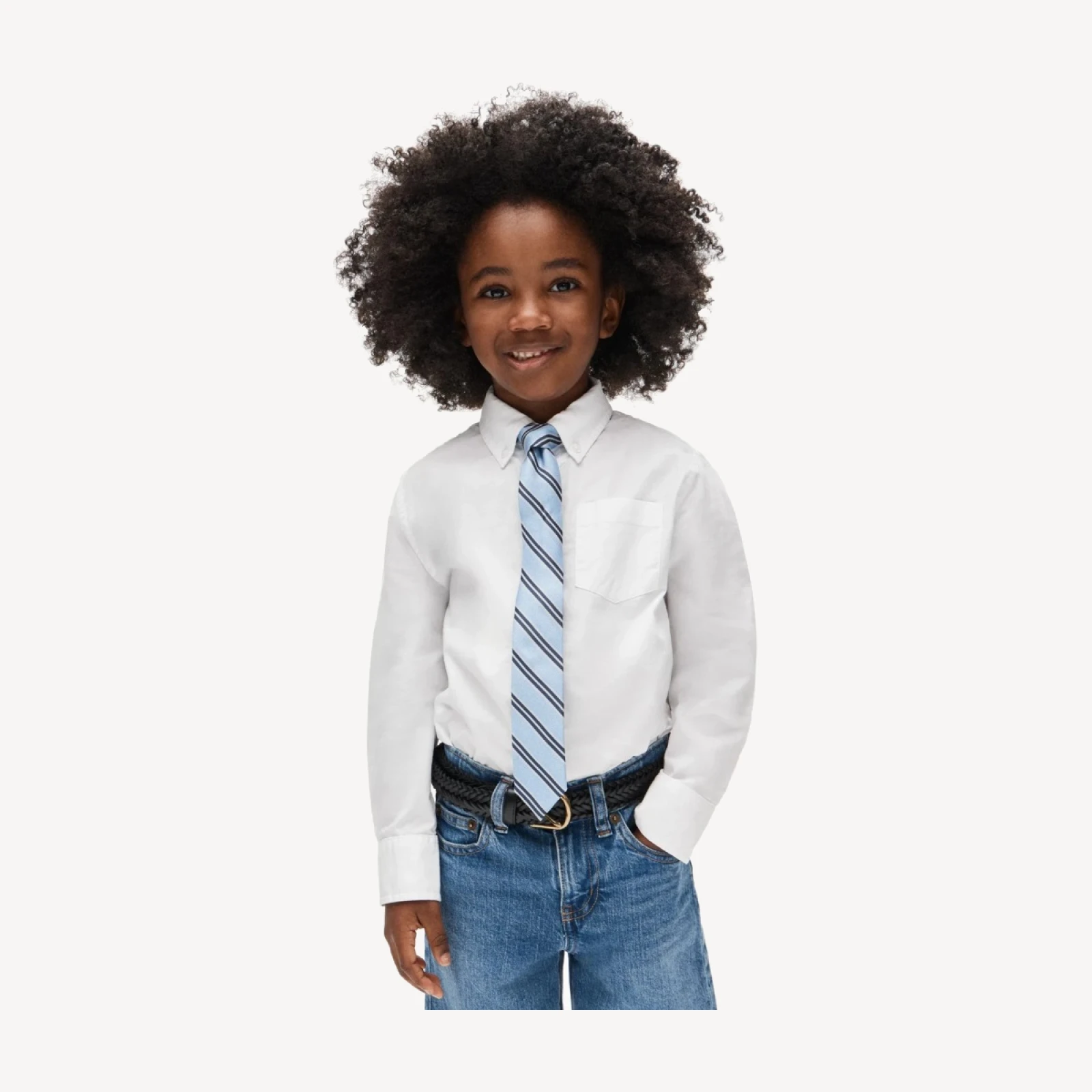 Kids' silk tie in stripe