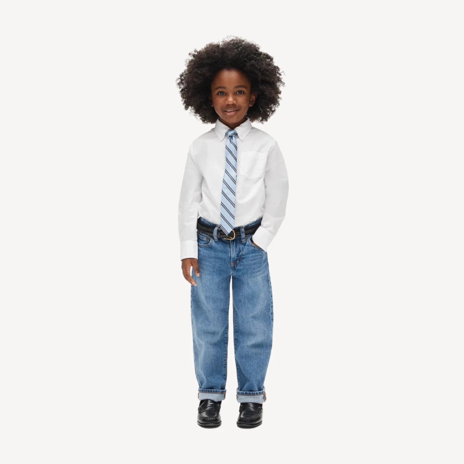 Kids' silk tie in stripe