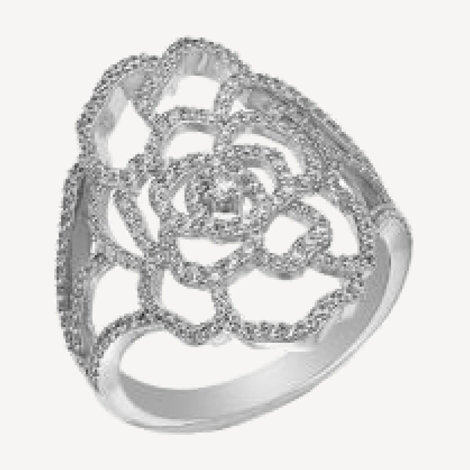 Bloomingdale's Fine Collection Diamond Flower Ring in 14K White Gold, 0.75 tcw