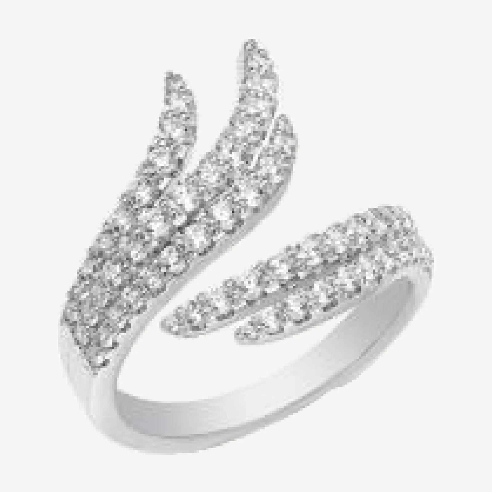 Bloomingdale's Fine Collection Diamond Bypass Ring in 14K White Gold, 1.0 tcw