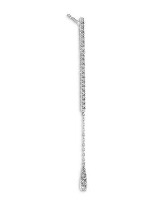 Bloomingdale's Fine Collection Diamond Micro Pave Diamond Linear Drop Earrings in 14K White Gold, 0.67 tcw