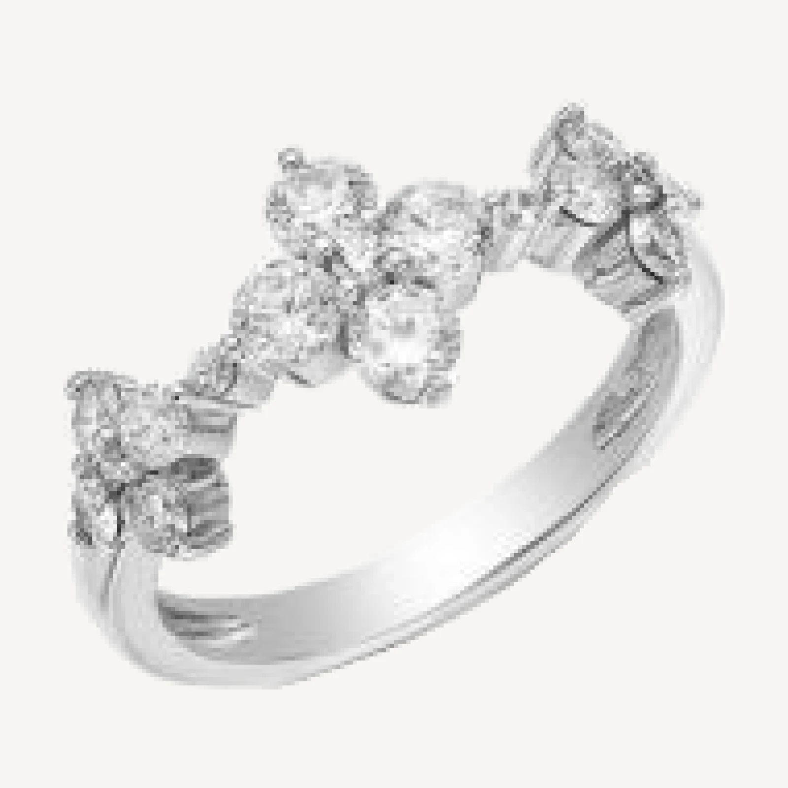 Bloomingdale's Fine Collection Diamond Clover Ring in 14K White Gold, 1.0 tcw