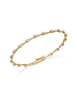 Bloomingdale's Fine Collection Diamond Station Bracelet in 14K Yellow Gold, 1.0 tcw
