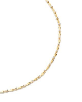 Bloomingdale's Fine Collection Diamond Station Necklace in 14K Yellow Gold, 1.0 tcw
