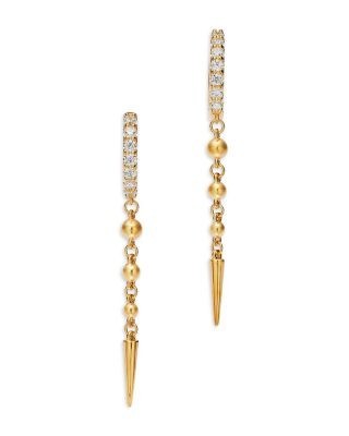 Bloomingdale's Fine Collection Diamond Linear Drop Earrings in 14K Yellow Gold, 0.25 tcw