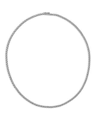 Bloomingdale's Fine Collection Diamond Cluster Tennis Necklace in 14K White Gold, 5.0 tcw