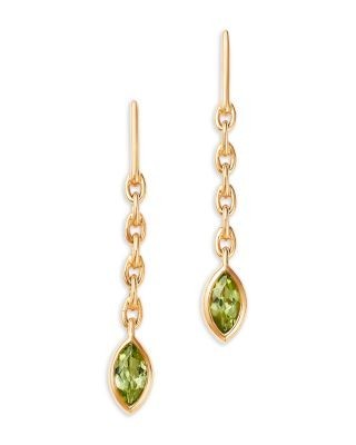 Bloomingdale's Fine Collection Peridot Drop Earrings in 14K Yellow Gold