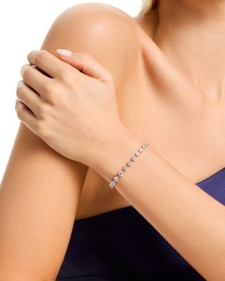 Bloomingdale's Fine Collection Luxe Collection Certified Diamond Graduated Tennis Bracelet in 14K White Gold, 5.0 tcw
