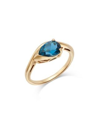 Bloomingdale's Fine Collection London Blue Topaz Ring in 14K Yellow Gold