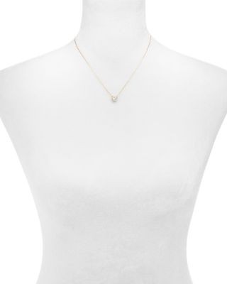 Aqua Bezel Pendant Necklace 13-15 - Exclusive