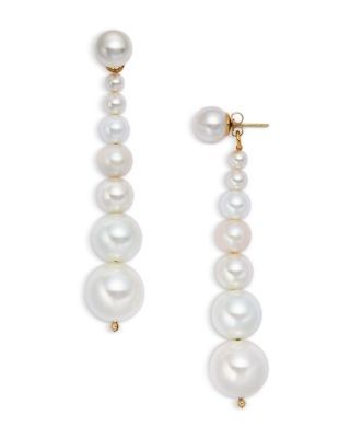 Aqua Imitation Pearl Earrings - Exclusive