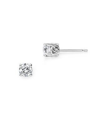 Diamond Stud Earrings in 14K White Gold, 0.50 tcw