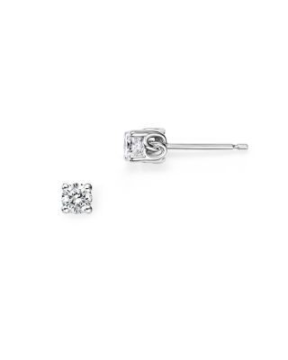 Diamond Stud Earrings in 14K White Gold, 0.25 tcw