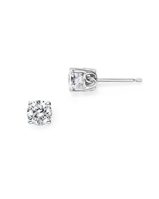 Diamond Stud Earrings in 14K White Gold, 0.75 tcw