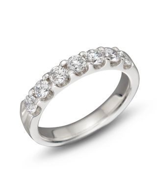 Diamond 7 Station Band in 18K White Gold, 1.0 tcw