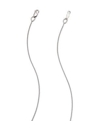 Diamond Cross Pendant Necklace in 14K White Gold, 0.25 tcw