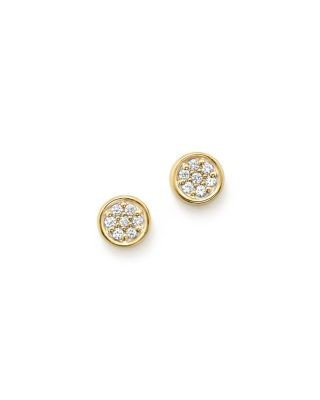 Bloomingdale's Fine Collection Diamond Bezel Set Small Stud Earrings in 14K Yellow Gold, .10 tcw